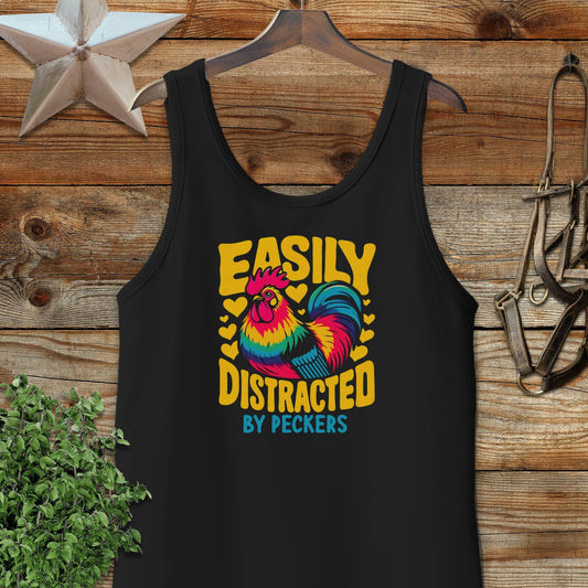 Distracted by Peckers Tank Top