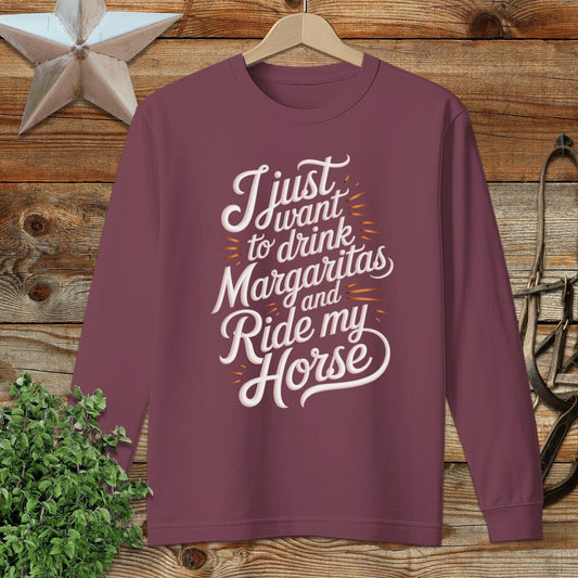 Drink Margaritas and Ride Long Sleeve Tee