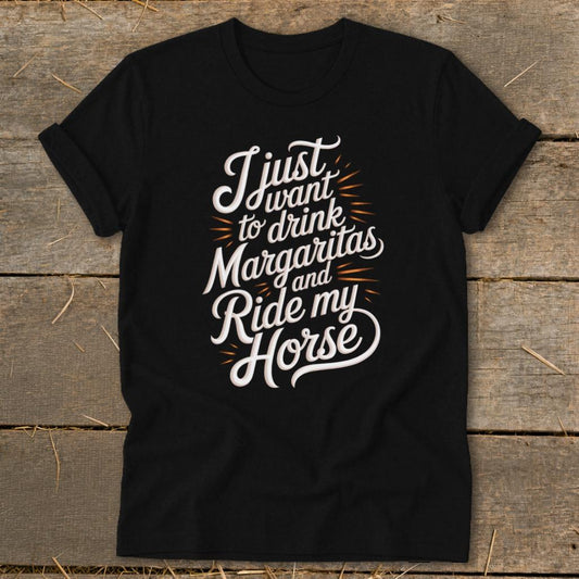Drink Margaritas and Ride Softstyle Tee - Black