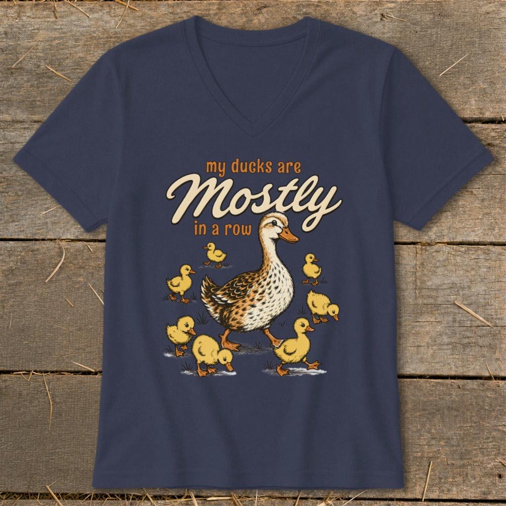 Ducks Mostly in a Row V-neck