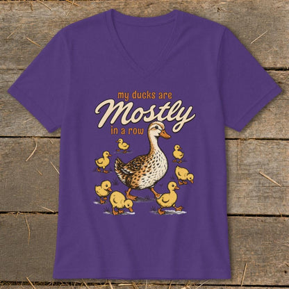 Ducks Mostly in a Row V-neck