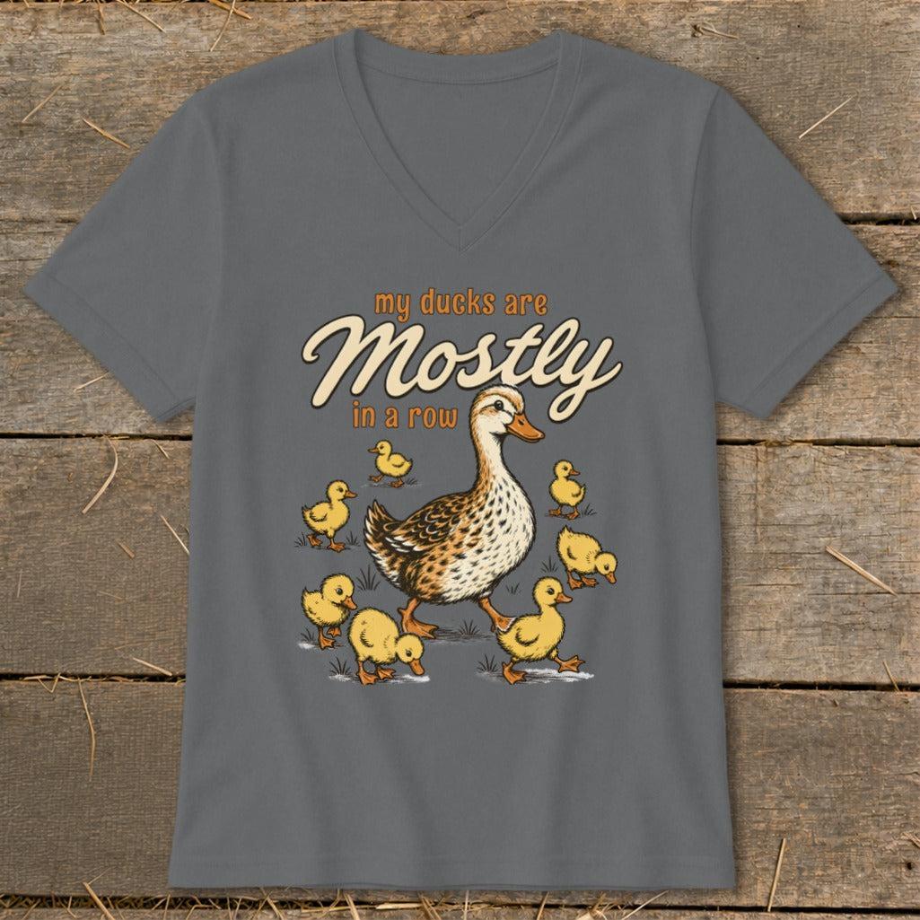 Ducks Mostly in a Row V-neck