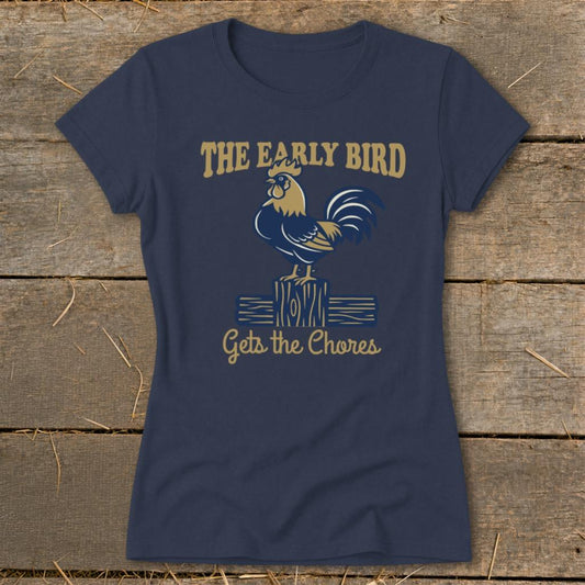 Early Bird Ladies Tee - Navy