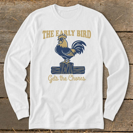 Early Bird Long Sleeve Tee - Ash