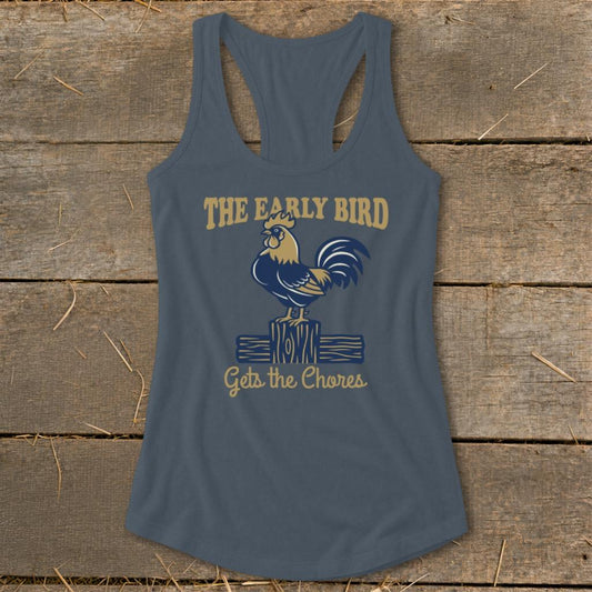 Early Bird Racerback Tank - Indigo