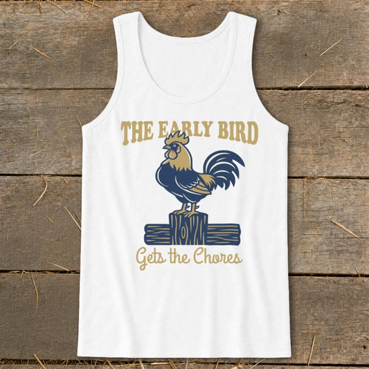 Early Bird Tank Top - White