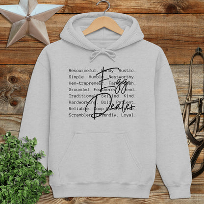 Egg Dealer Words Hoodie