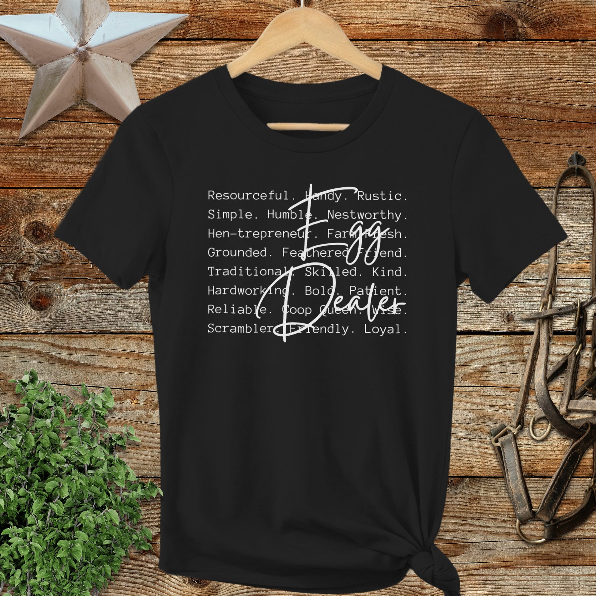 Egg Dealer Words Ladies Tee