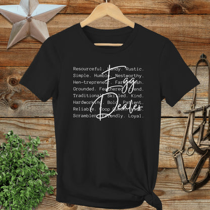 Egg Dealer Words Ladies Tee