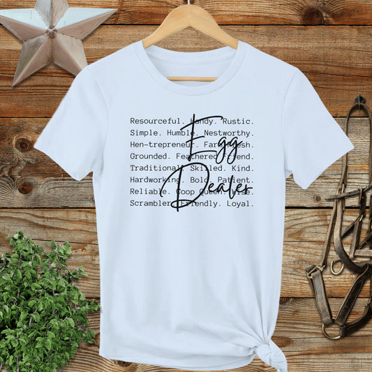 Egg Dealer Words Ladies Tee