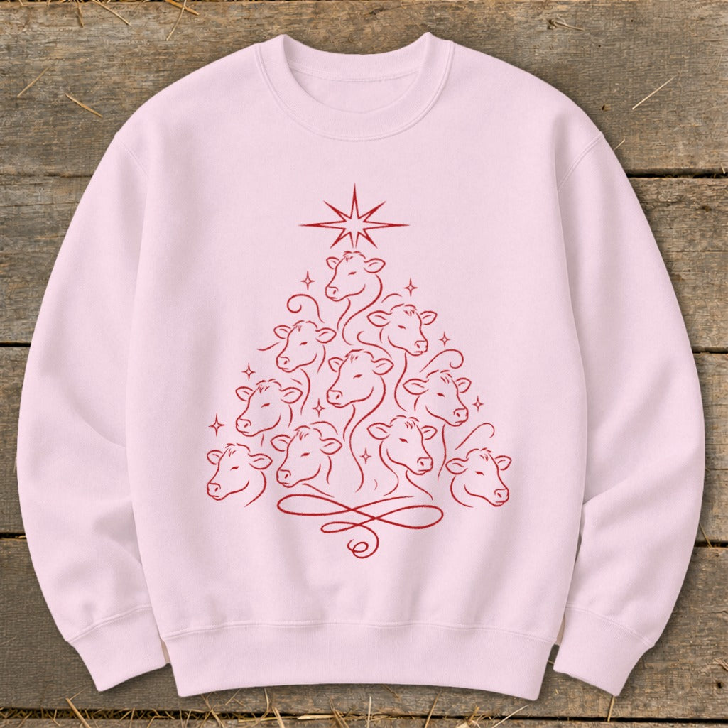 Elegant Cow Tree Sweatshirt