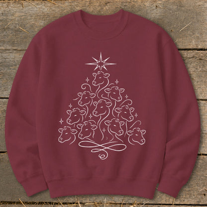 Elegant Cow Tree Sweatshirt