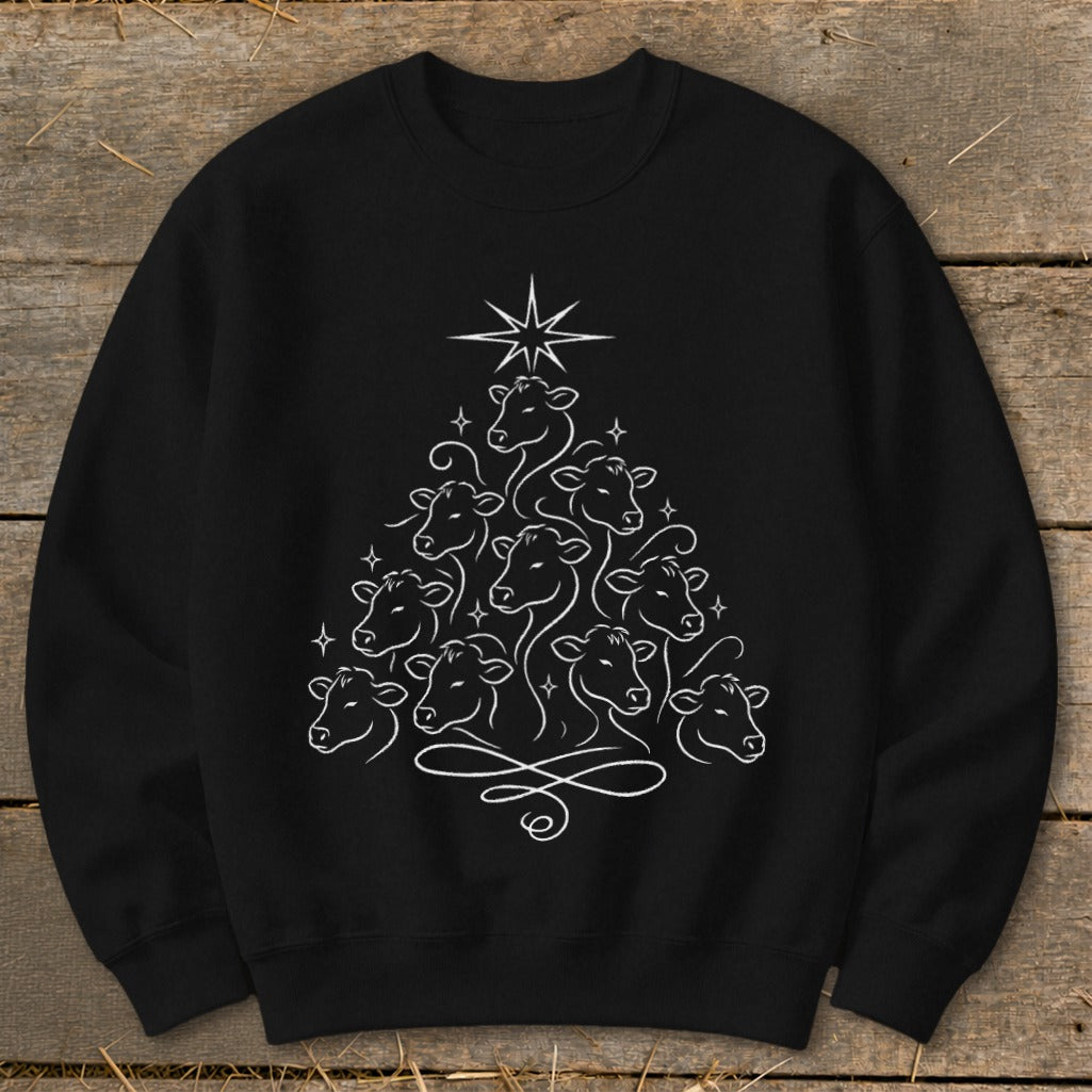 Elegant Cow Tree Sweatshirt
