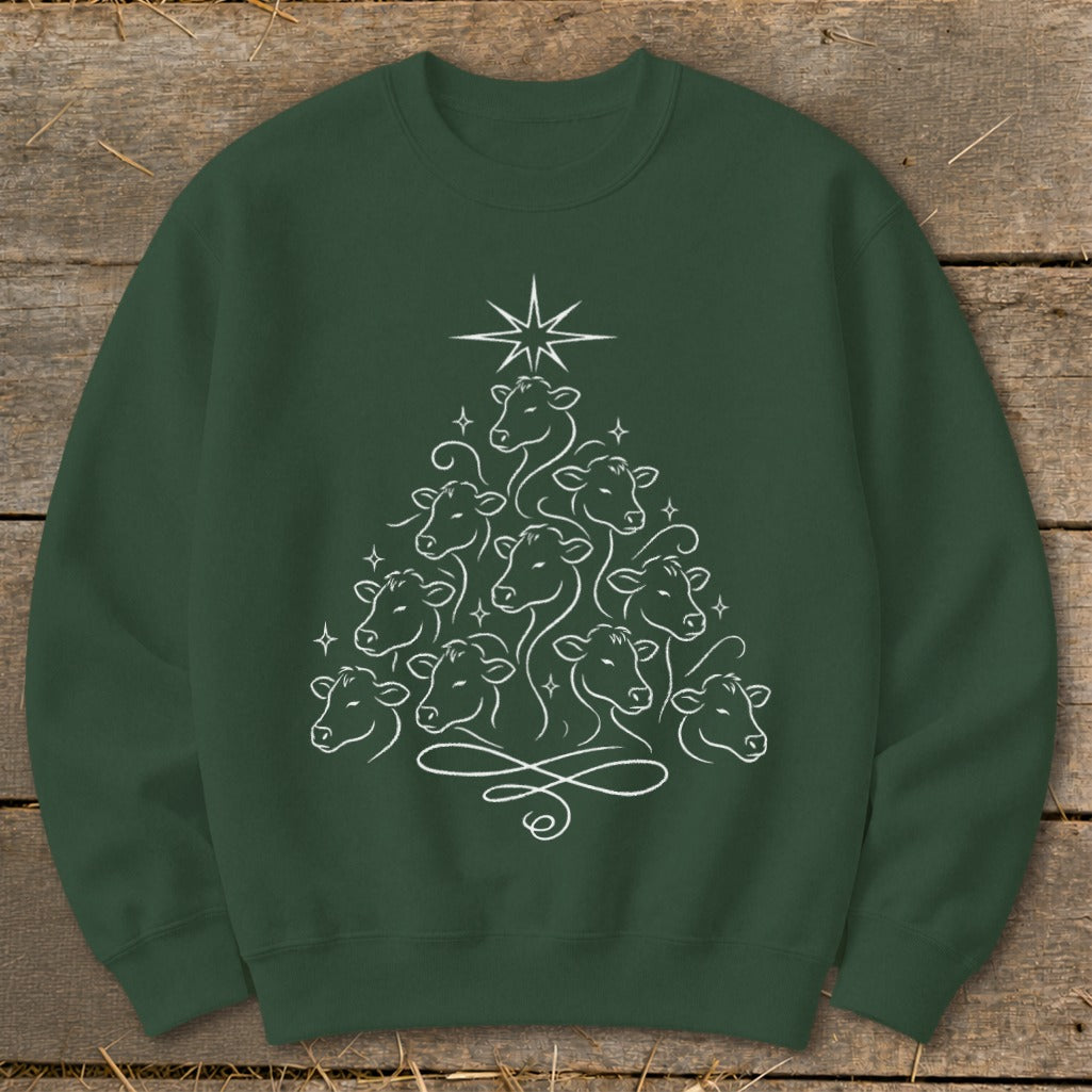 Elegant Cow Tree Sweatshirt