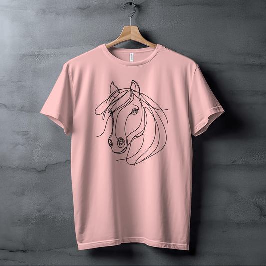 Elegant Horse Line Art T-shirt (Adult)