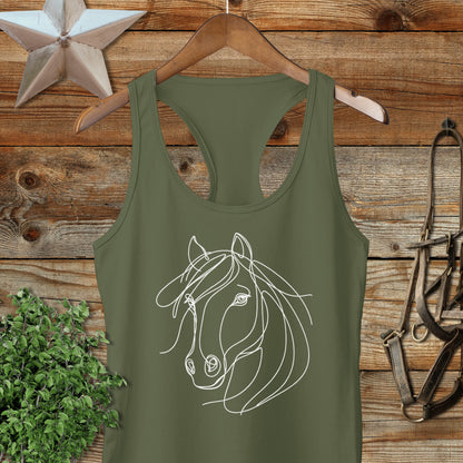 Elegant Horse Racerback Tank