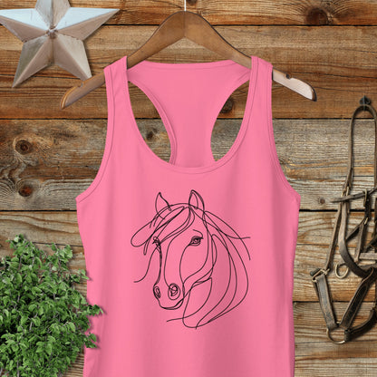Elegant Horse Racerback Tank