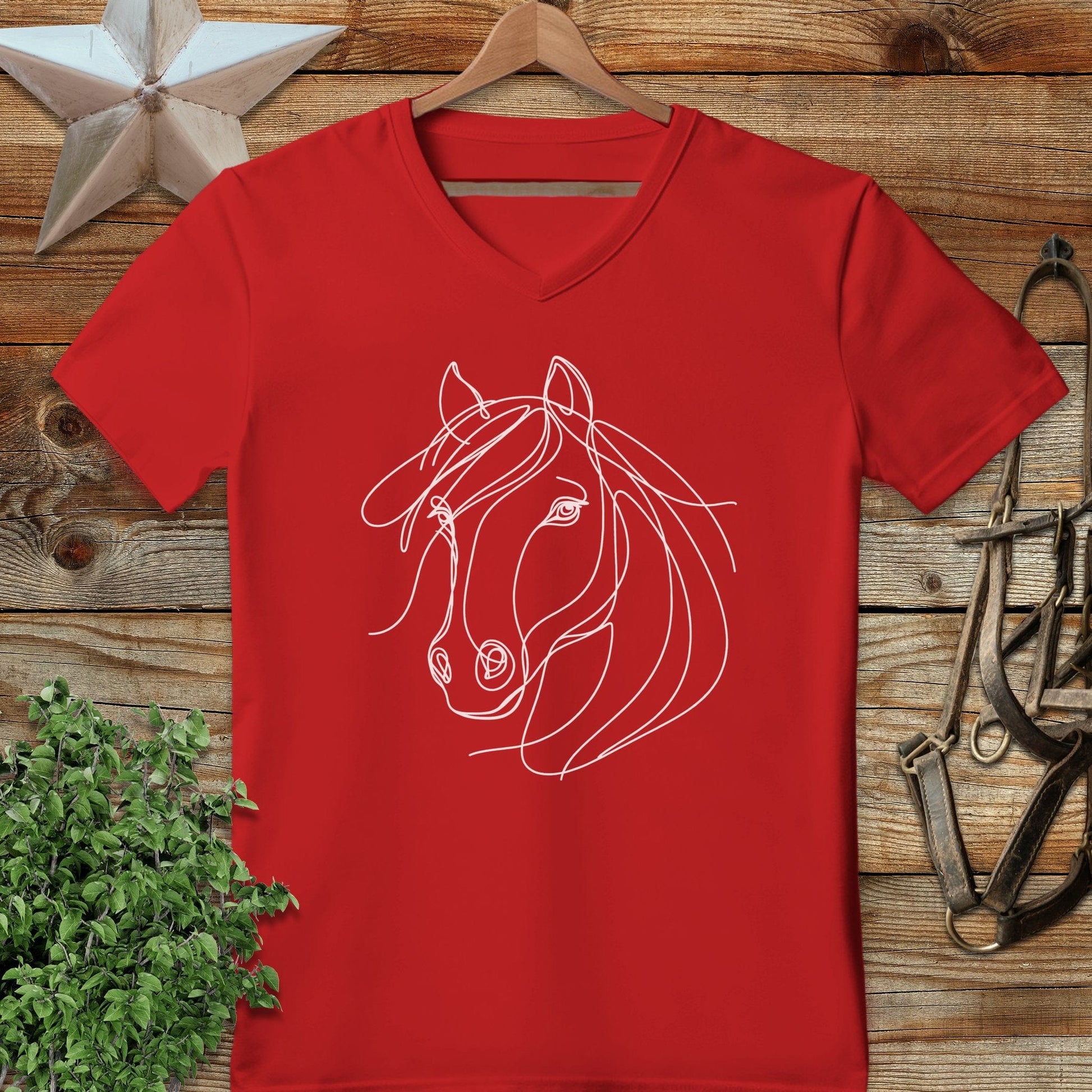 Elegant Horse V-neck