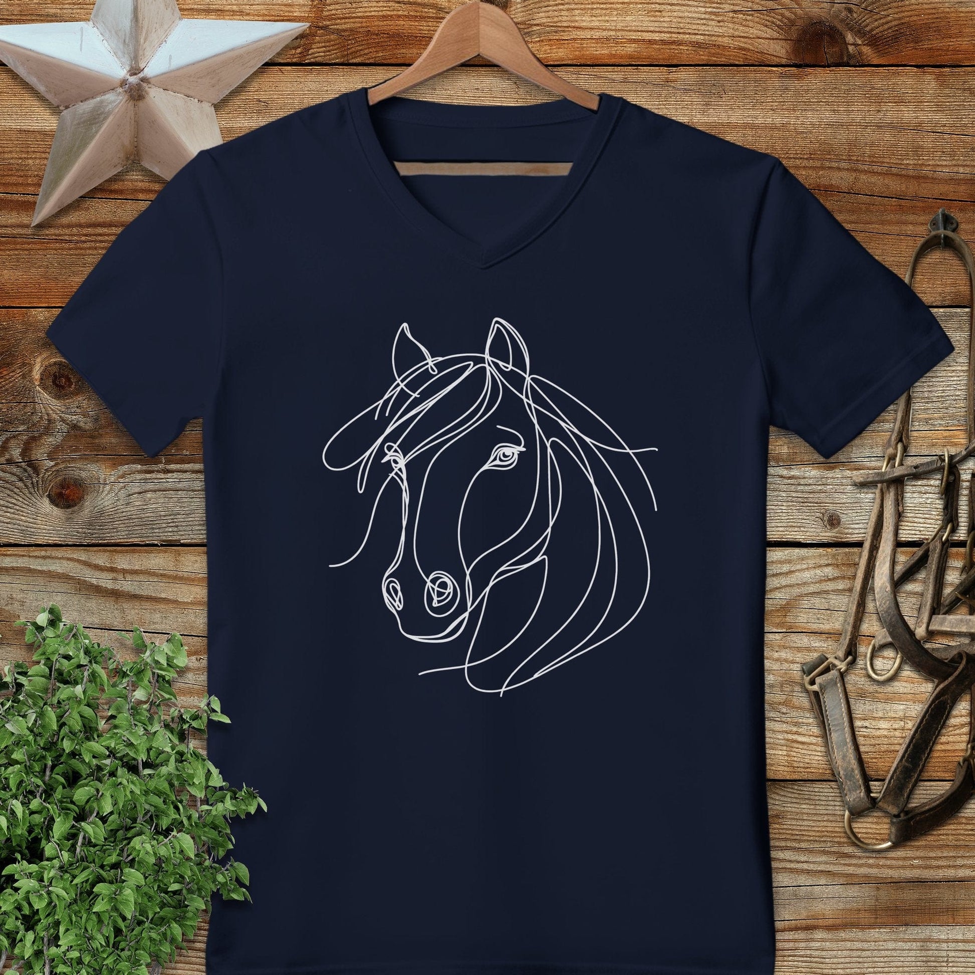 Elegant Horse V-neck