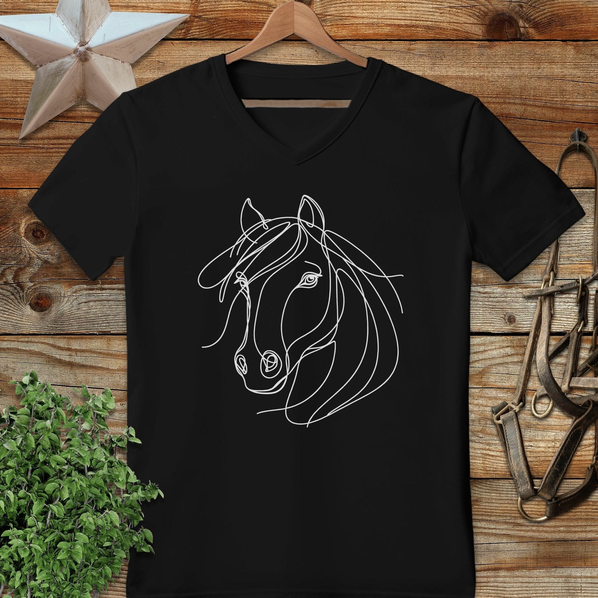 Elegant Horse V-neck