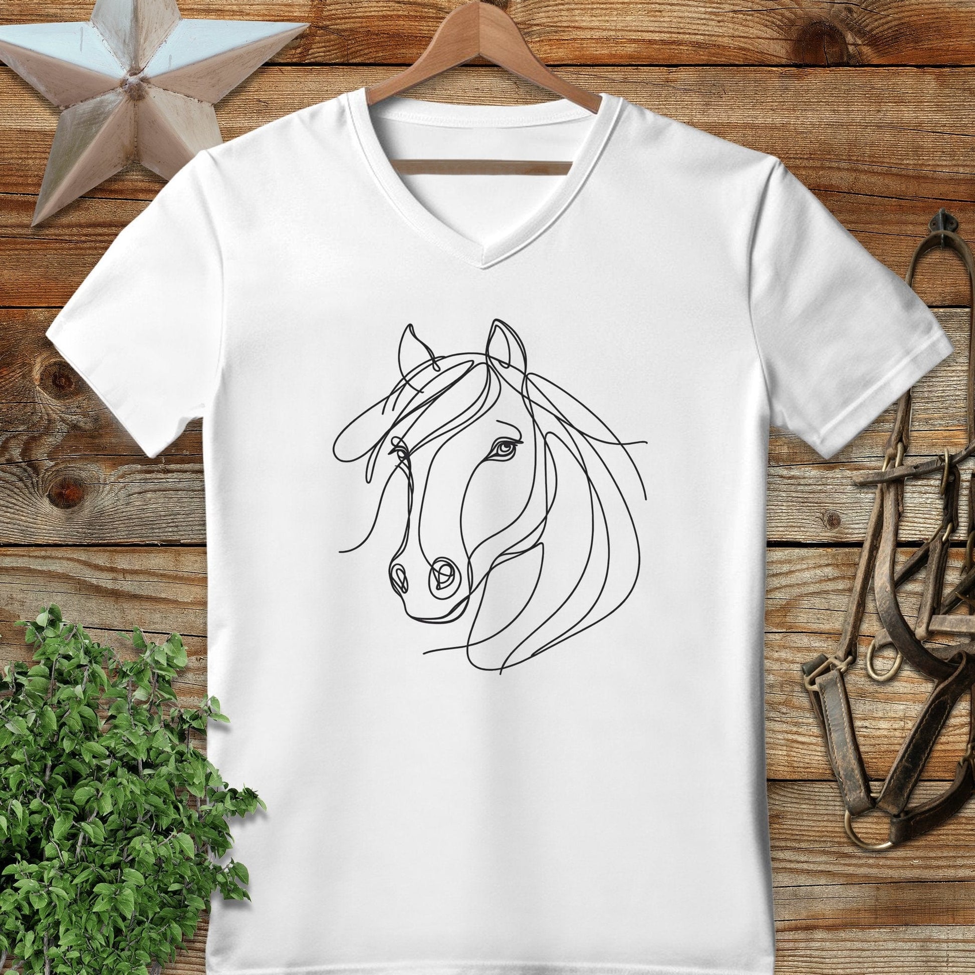 Elegant Horse V-neck