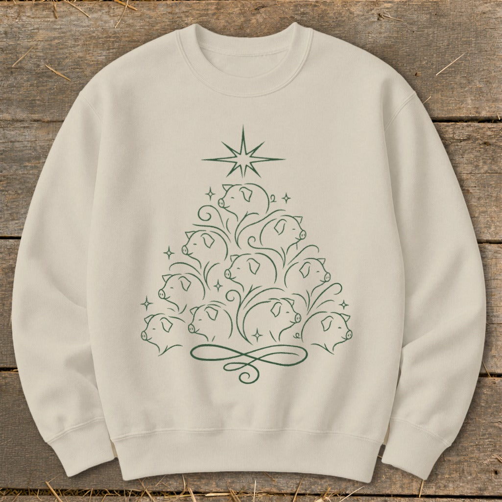 Elegant Pig Tree Sweatshirt
