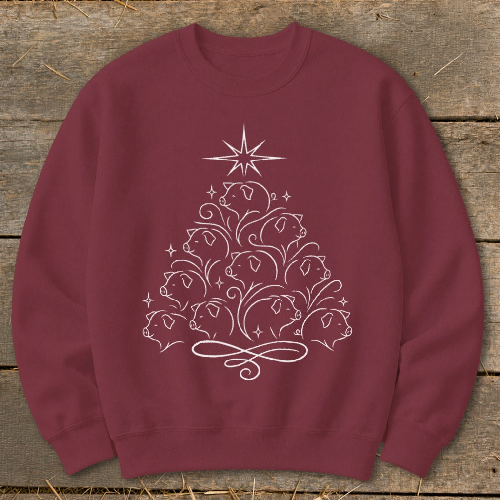 Elegant Pig Tree Sweatshirt