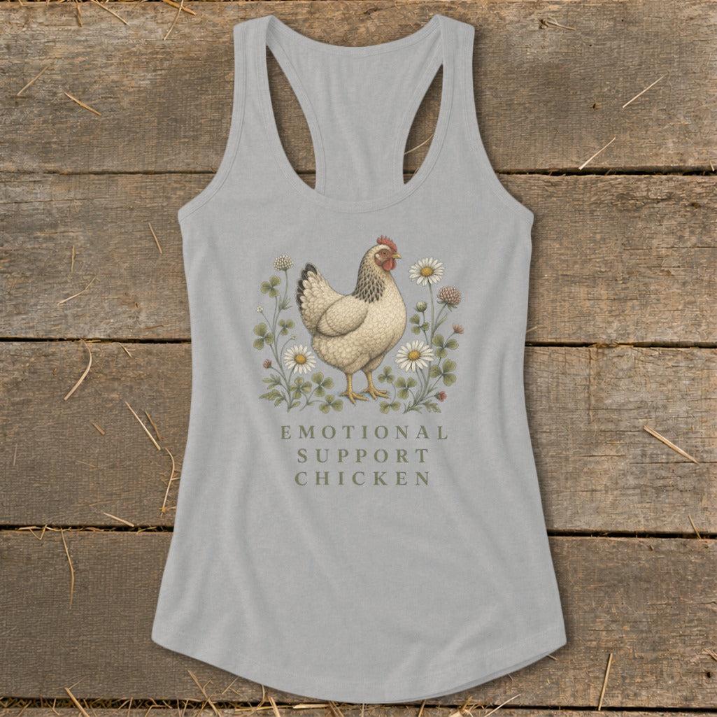 Emotional Support Chicken Racerback Tank