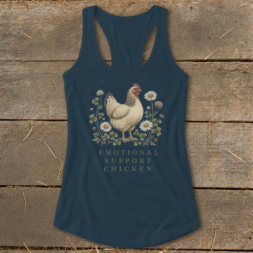 Emotional Support Chicken Racerback Tank