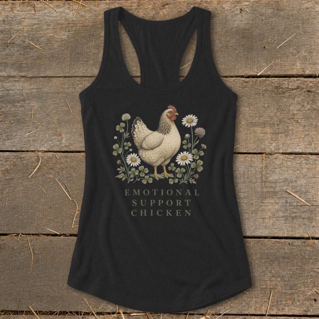 Emotional Support Chicken Racerback Tank