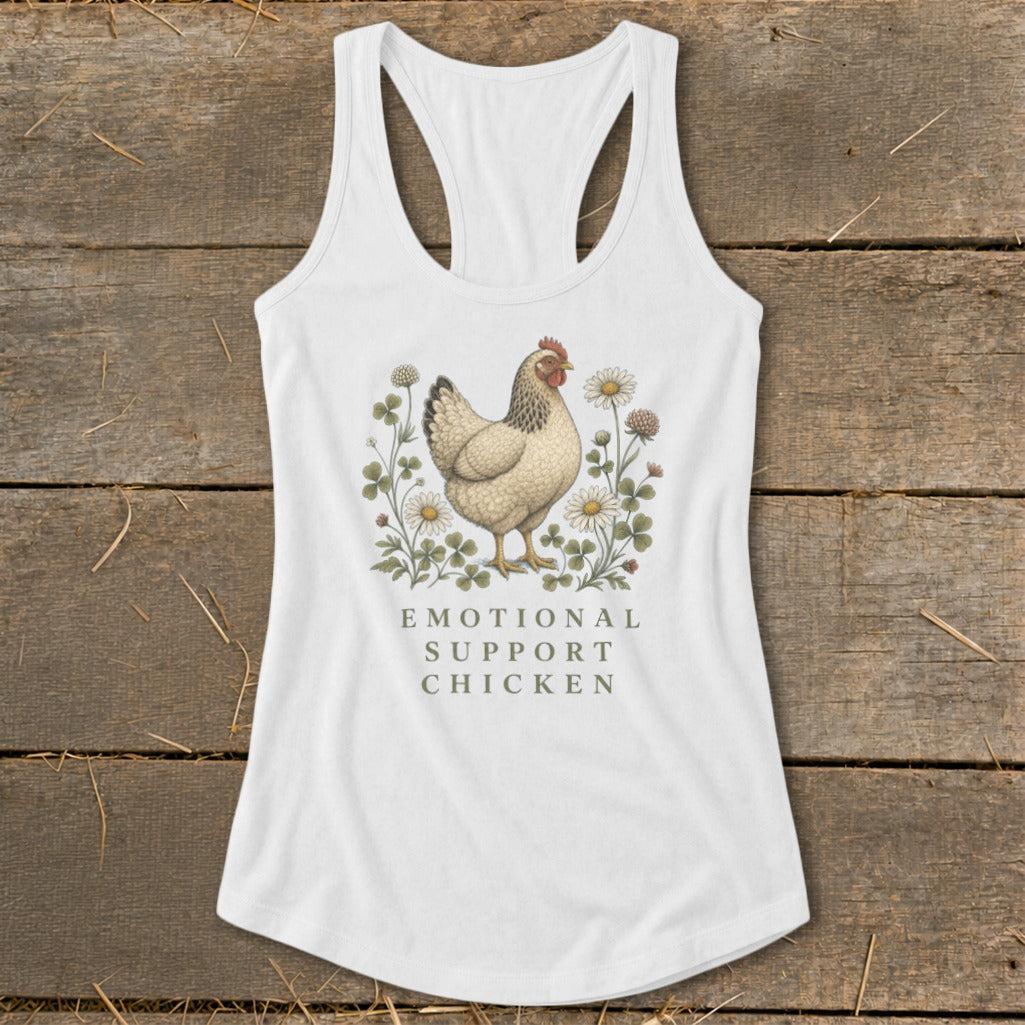 Emotional Support Chicken Racerback Tank