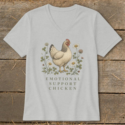 Emotional Support Chicken V-neck
