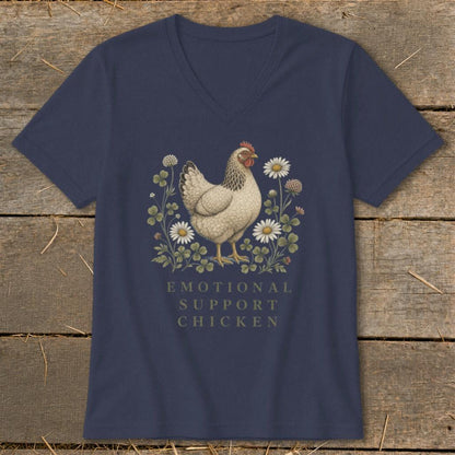 Emotional Support Chicken V-neck