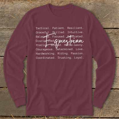 Equestrian Words Long Sleeve Tee