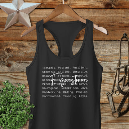 Equestrian Words Racerback Tank