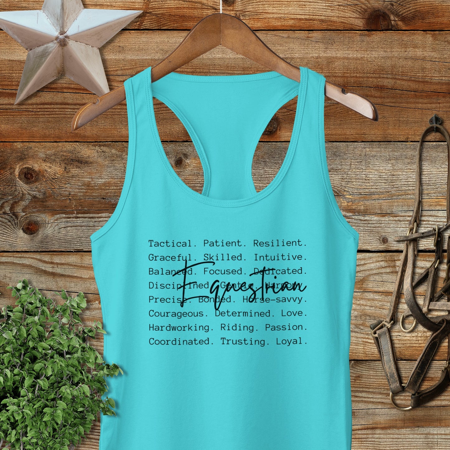 Equestrian Words Racerback Tank