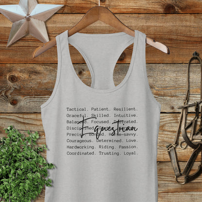 Equestrian Words Racerback Tank