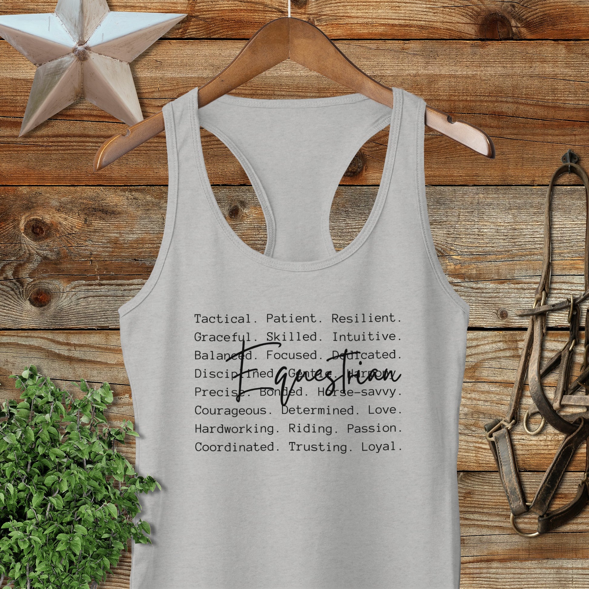 Equestrian Words Racerback Tank
