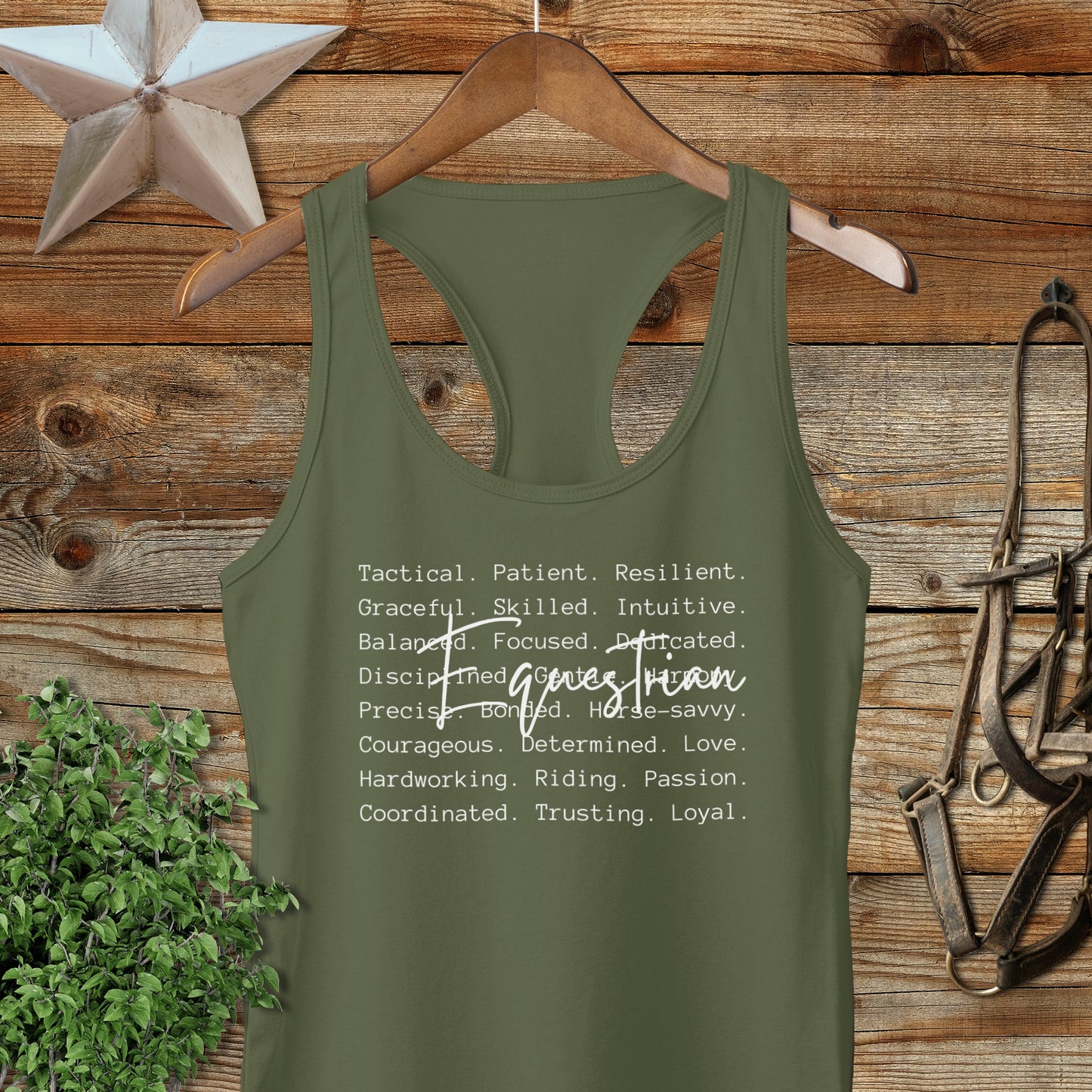 Equestrian Words Racerback Tank