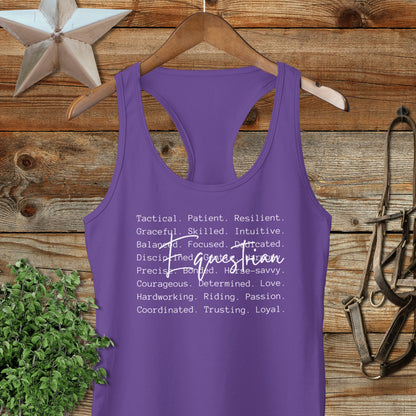 Equestrian Words Racerback Tank