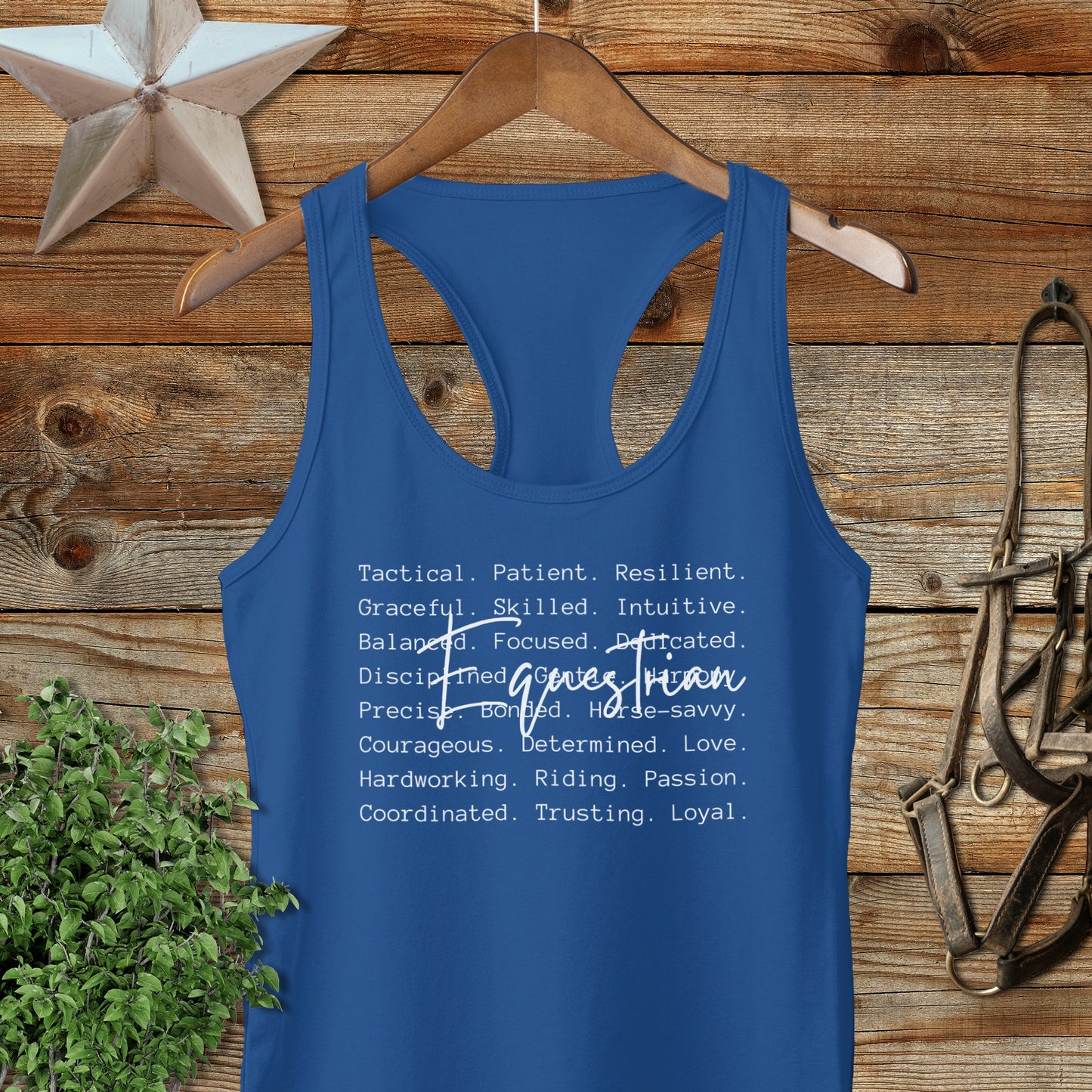 Equestrian Words Racerback Tank