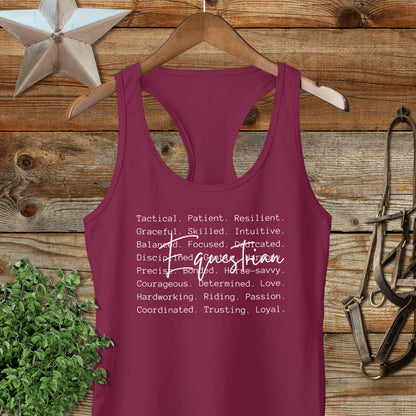 Equestrian Words Racerback Tank