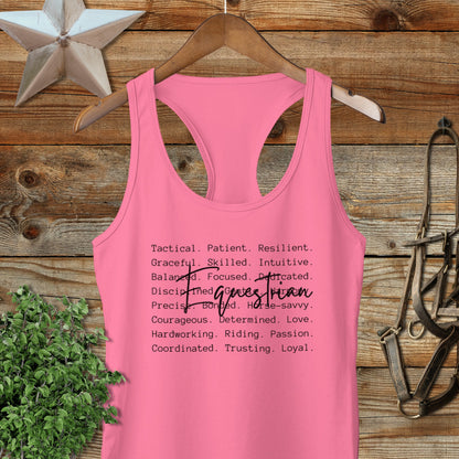 Equestrian Words Racerback Tank
