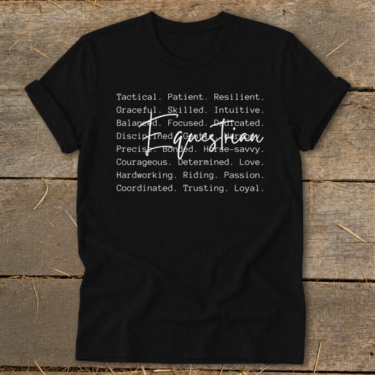 Equestrian Words Softstyle Tee - Black