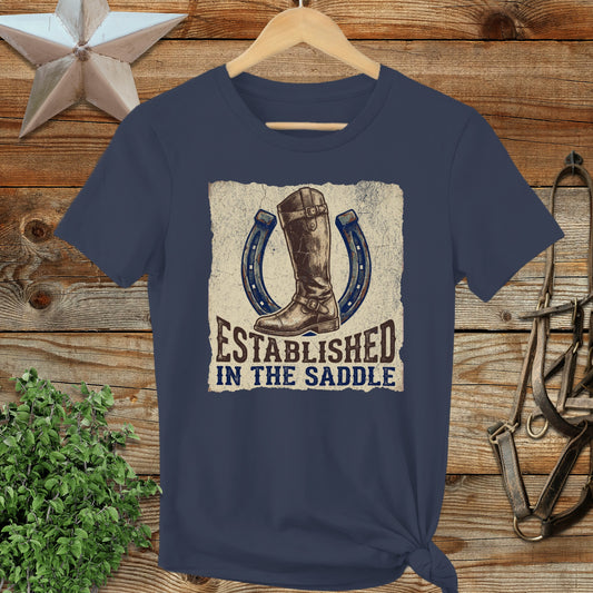 Established in the Saddle Ladies Tee