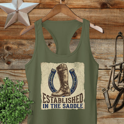Established in the Saddle Racerback Tank