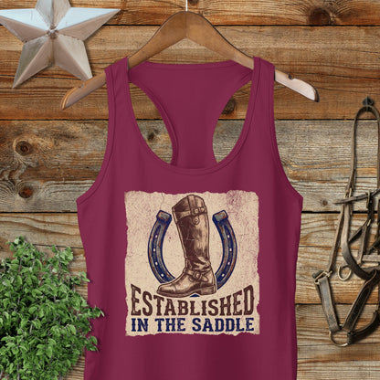 Established in the Saddle Racerback Tank