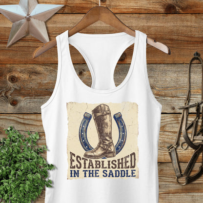 Established in the Saddle Racerback Tank