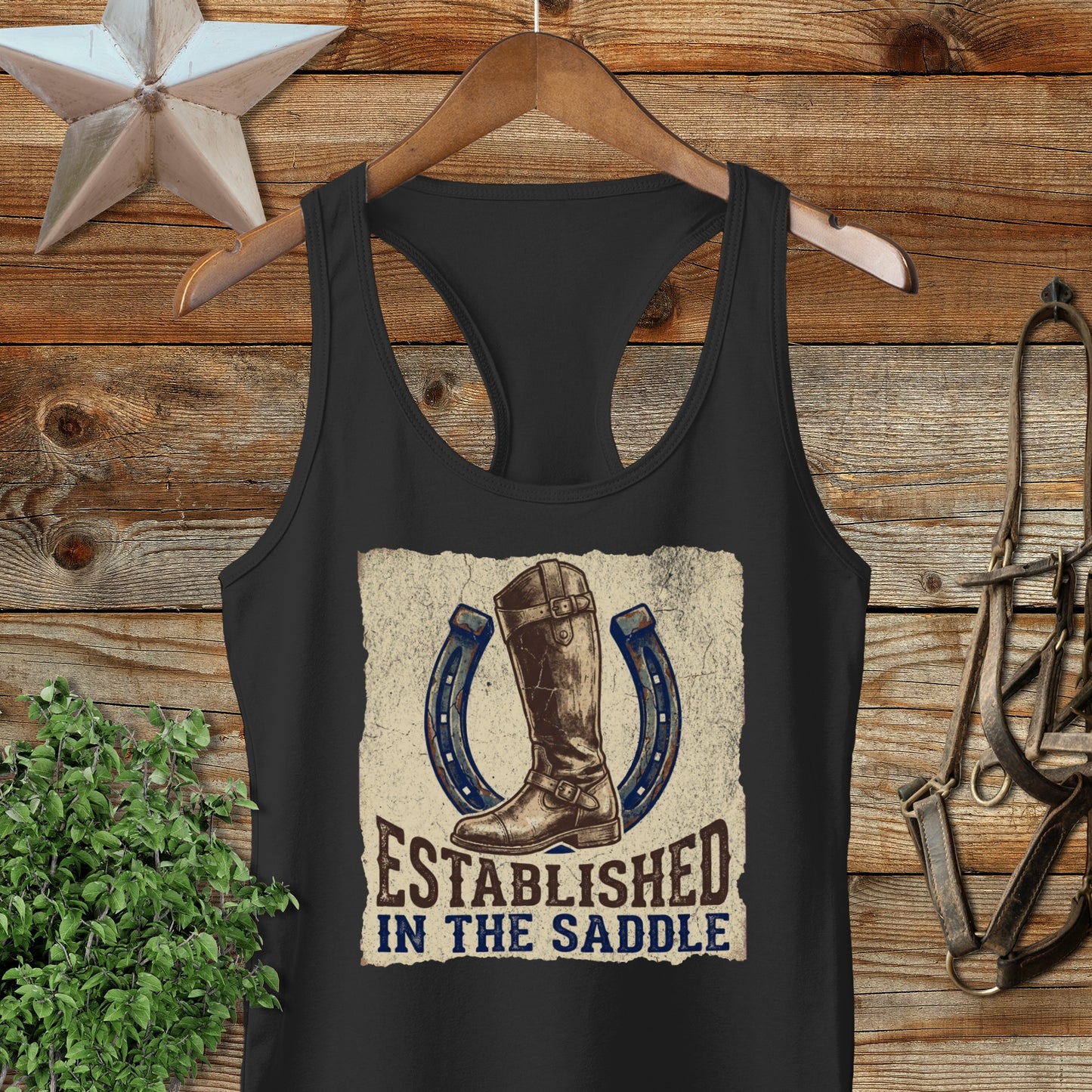 Established in the Saddle Racerback Tank