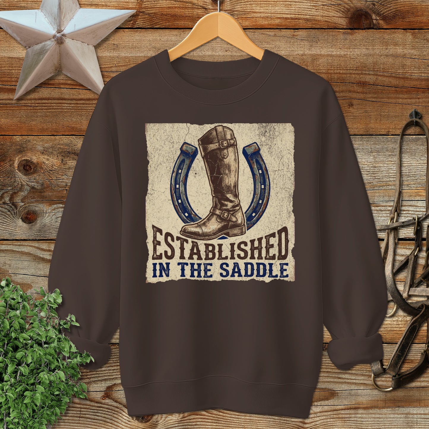 Established in the Saddle Sweatshirt